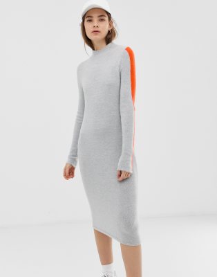 asos high neck midi dress