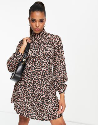 Asos red 2024 animal print dress