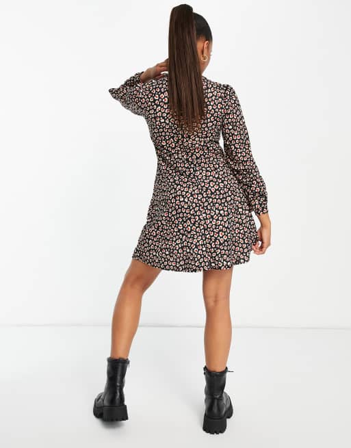 Asos red on sale leopard print dress