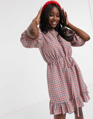 asos checkered dress