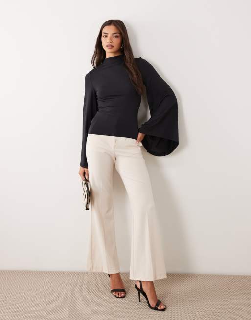 ASOS DESIGN high neck open back top in black, 4 of 4