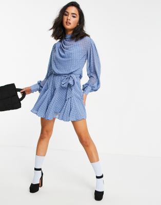 asos pleated mini dress