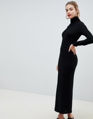 polo neck maxi dress