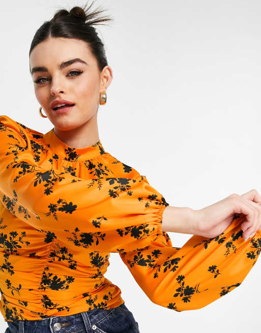 Orange best sale top asos