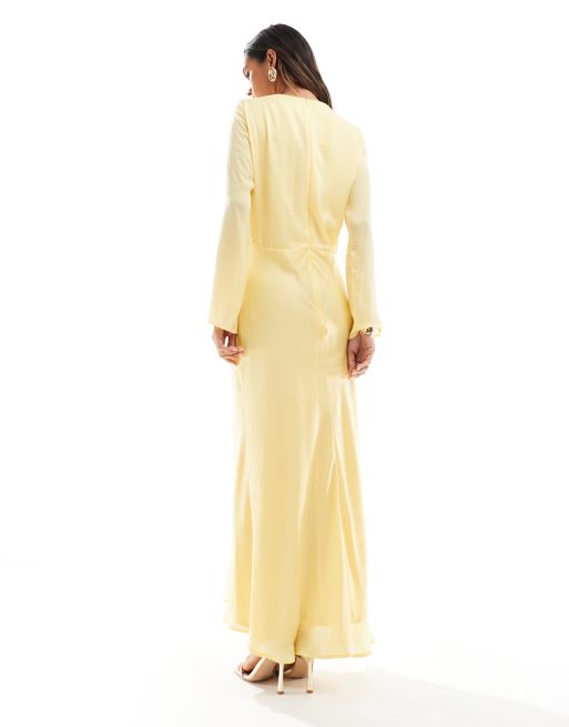 Asos mustard orders maxi dress