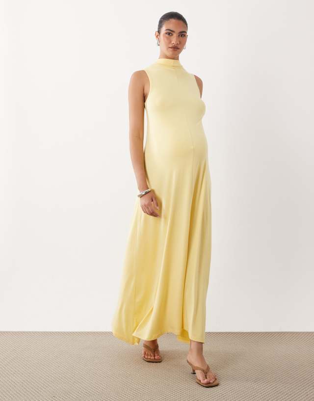 yellow dress maternity ASOS - High Neck Sleeveless Midi - Women - Viscose/Elastane - 14 US Pant Size:40 / 3XL MetaSet1 Alice & Olivia - Maternity wear The Jenny dress is