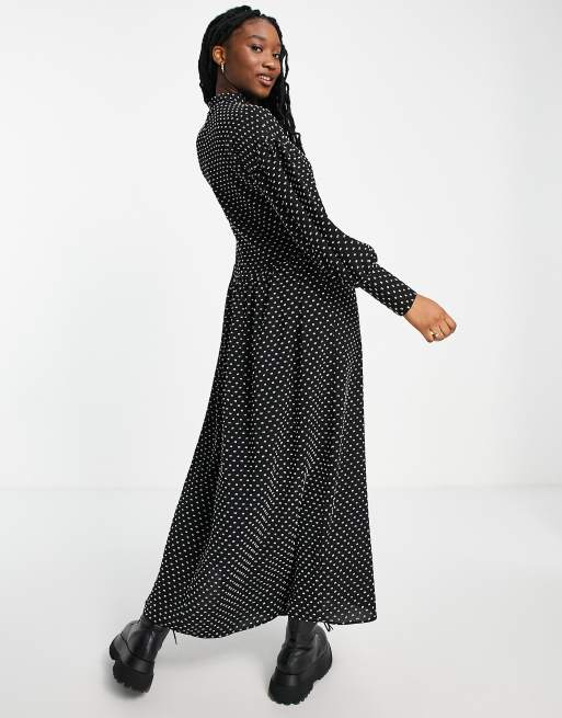 Topshop pleated clearance spot shirt dress