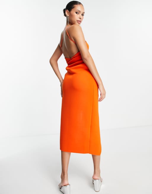 Orange pencil dress hotsell