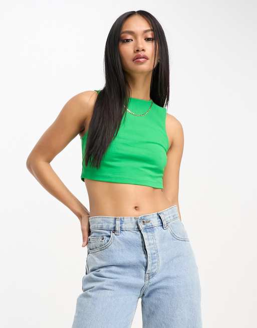 adidas Yoga Studio Crop Tank Top - Green