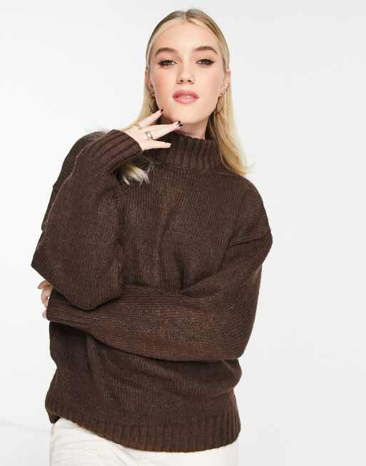 ASOS Waterfall Cardigan in Brown