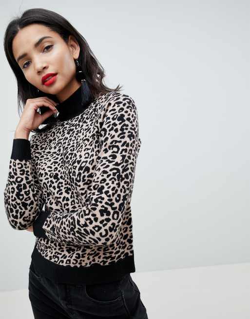 Asos on sale leopard sweater