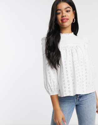 asos broderie top