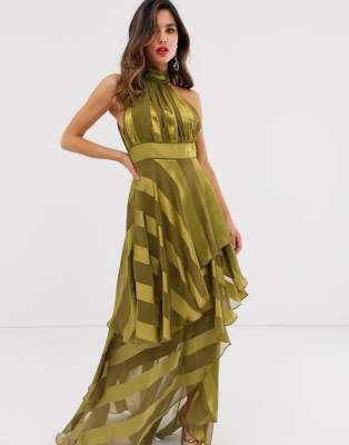 asos tiered maxi dress
