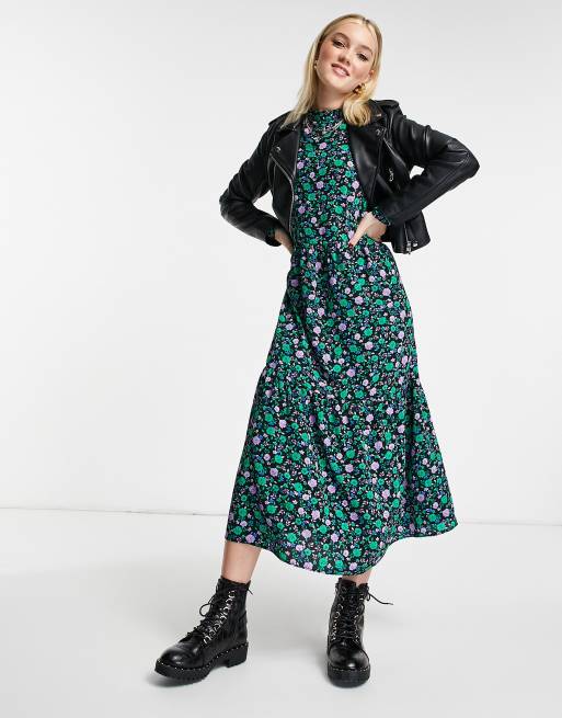 Asos tiered cheap midi dress