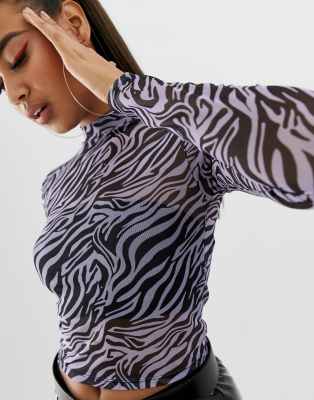 asos zebra print top
