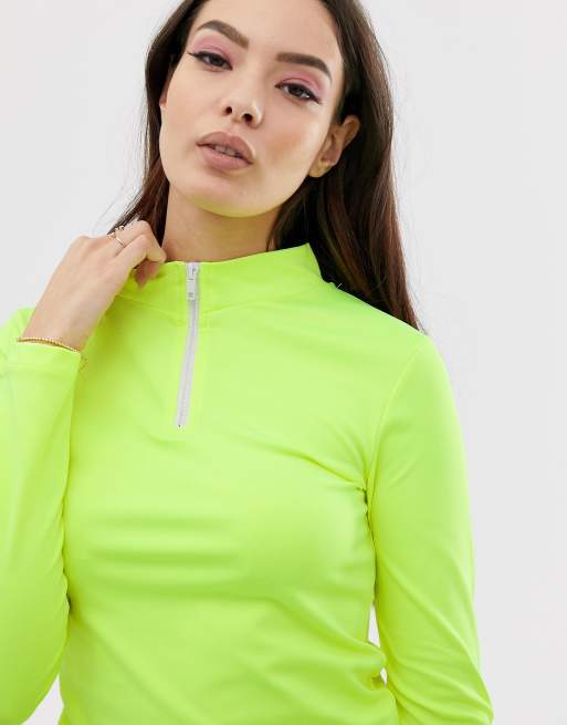 Lime green 2025 high neck top