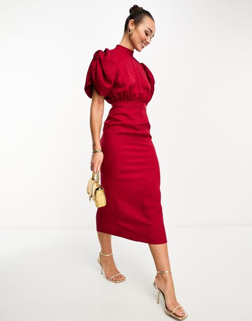 asos berry dress