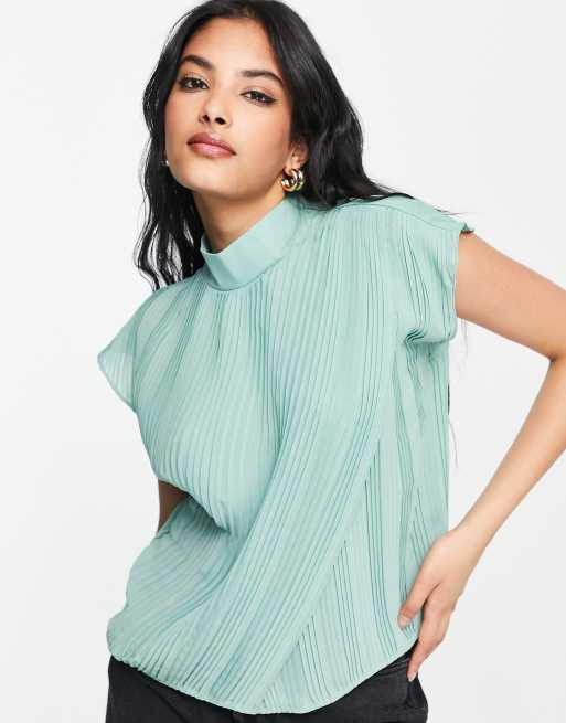 High neck 2025 wrap top