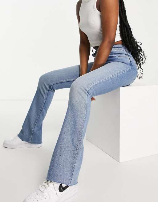 ASOS DESIGN flared jeans in light blue