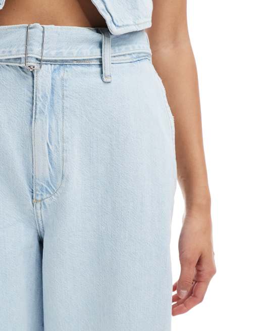 ASOS DESIGN high rise barrel jeans in light wash - part of a set, 5 of 5