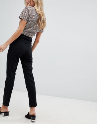 slim fit mom jeans black