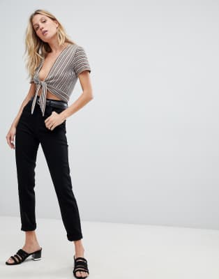 asos farleigh jeans black