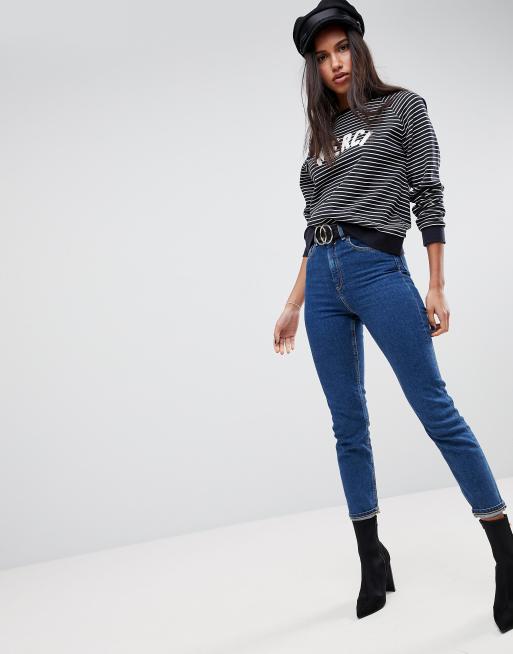 Flat waist hot sale jeans