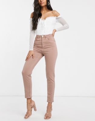 dusty pink jeans