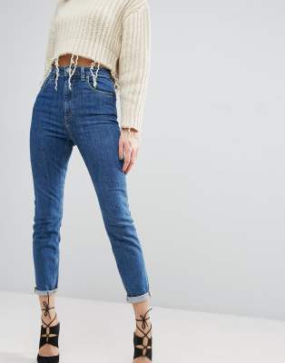 high waisted mom jeans asos