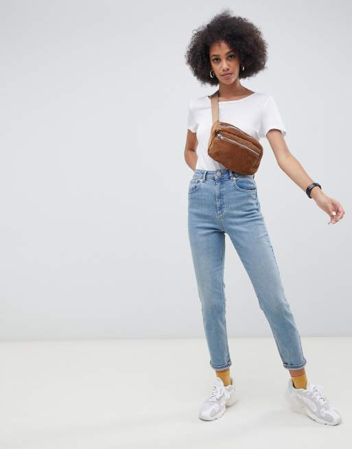 Asos farleigh high waist 2024 slim mom jeans review