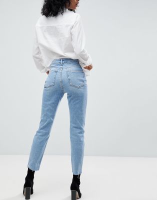 light washed mom jeans