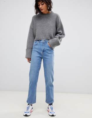 straight leg mom jeans