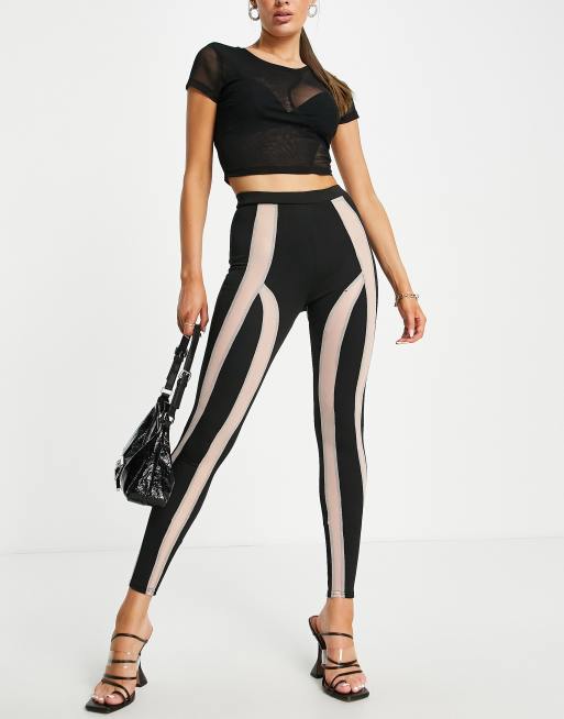 ASOS DESIGN legging with high waist in black