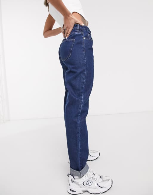 ASOS DESIGN high rise 'original' mom jeans in darkwash, 4 of 4