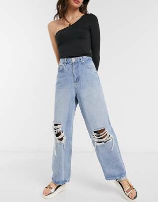 asos design high rise relaxed dad jeans