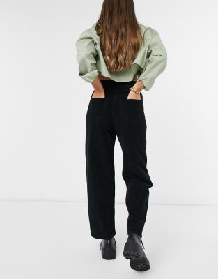 ASOS DESIGN high-rise 'relaxed' dad jeans in black | ASOS