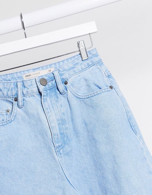 ASOS High Waisted Jeans in Blue for Men