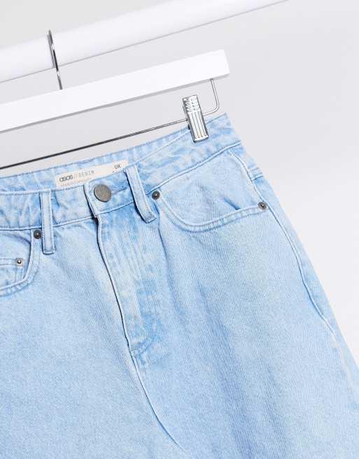 ASOS High Waisted Jeans in Blue for Men