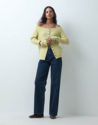 Asos Design High Rise Relaxed Roll Up Jeans In Multi