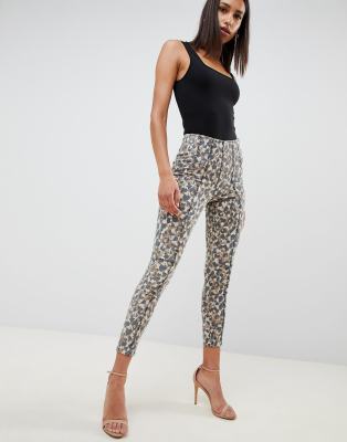 asos leopard print jeans