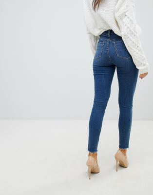 bright blue skinny jeans
