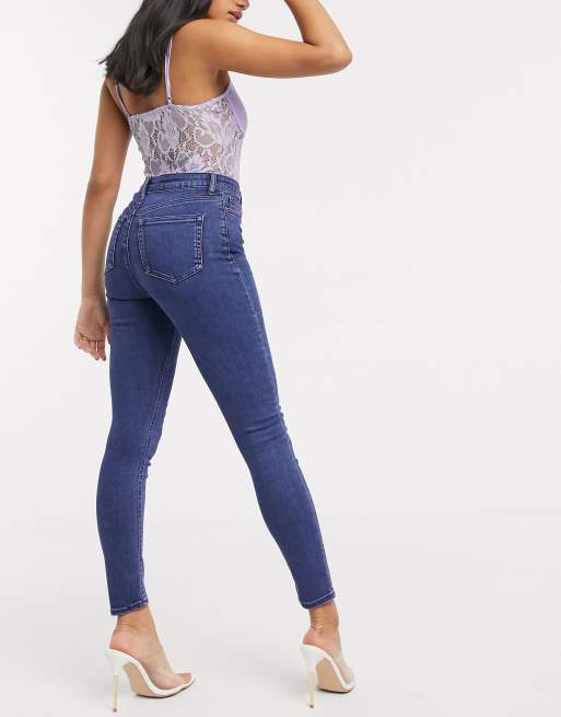 ASOS DESIGN high-rise ridley 'skinny' jeans in indigo wash, 2 of 4