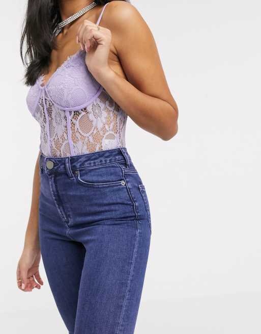 ASOS DESIGN high-rise ridley 'skinny' jeans in indigo wash, 3 of 4