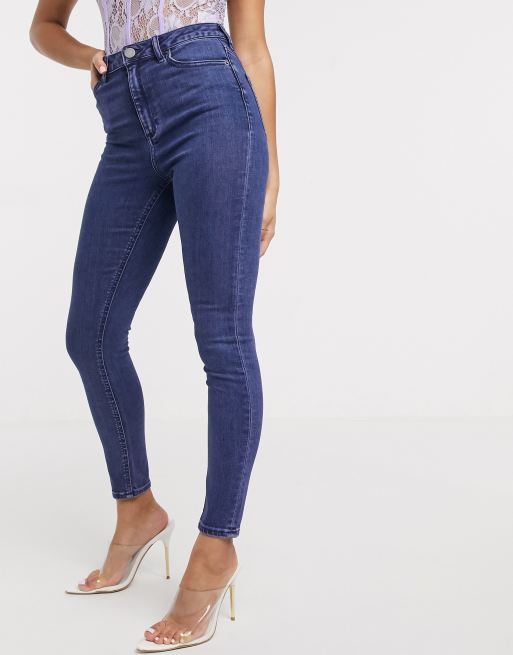 ASOS DESIGN high-rise ridley 'skinny' jeans in indigo wash, 4 of 4