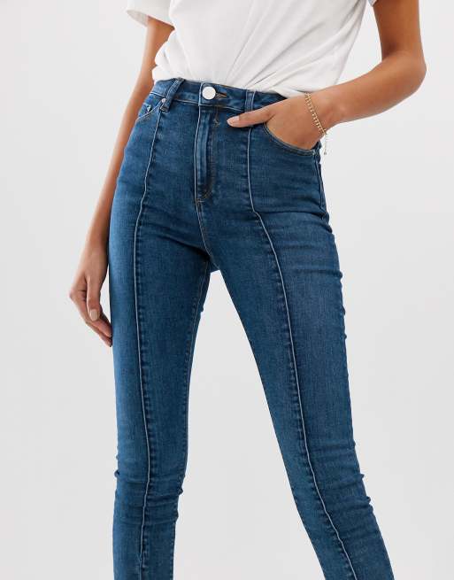 Jeans with hot sale front seam