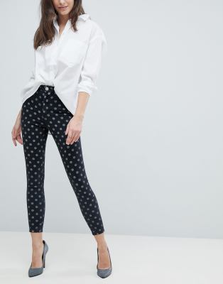 polka dot skinny jeans