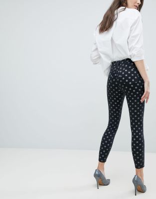 polka dot skinny pants