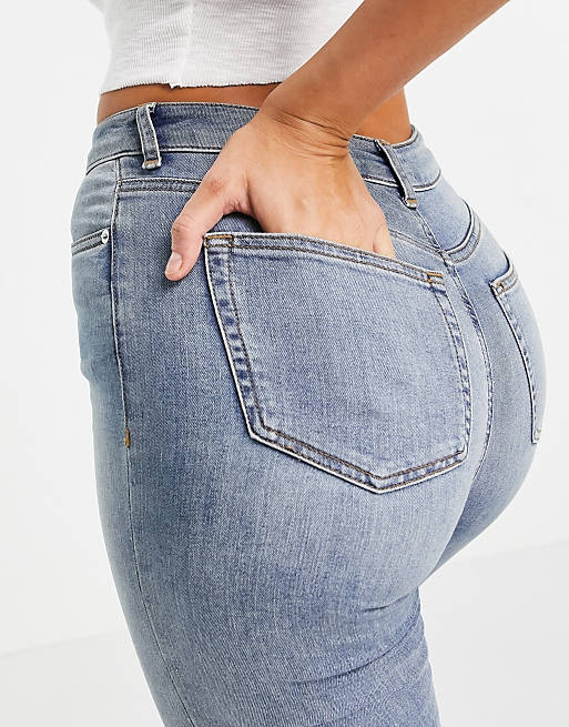 listen Pedestrian fertilizer ASOS DESIGN high rise ridley 'skinny' jeans in vintage midwash | ASOS