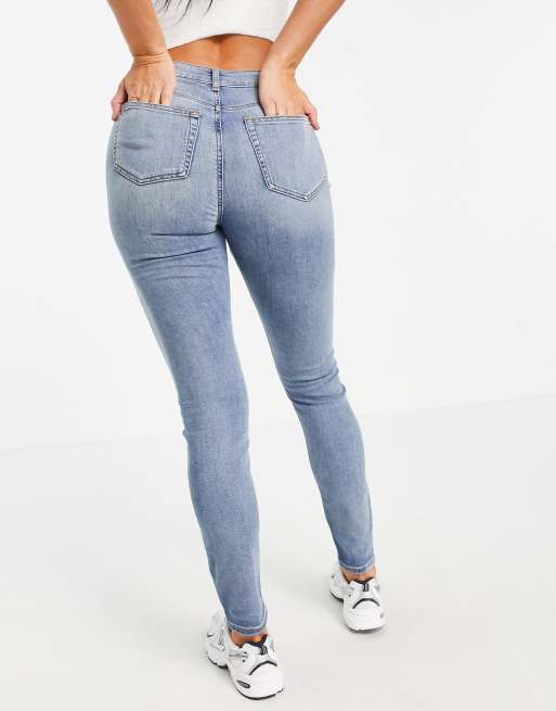 ASOS DESIGN high 'skinny' jeans in midwash ASOS