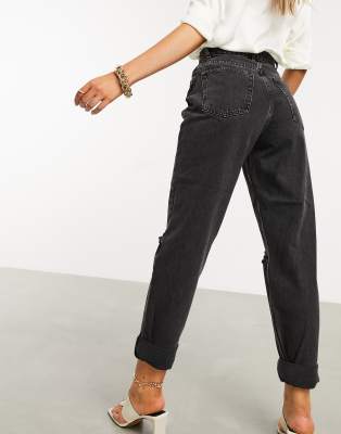 black mom jeans without rips